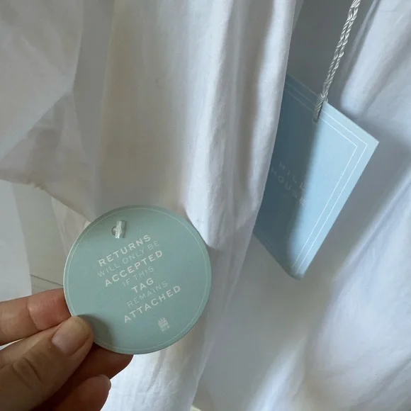 Hill House The Lena Top Parachute Sleeve Ruffle Off The Shoulder NWT - Picture 6 of 8